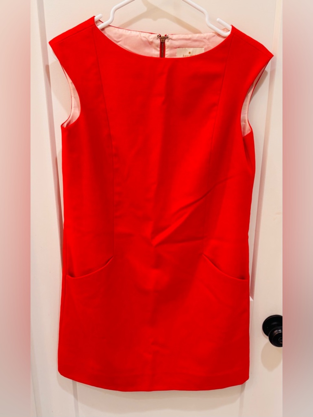 Kate Spade Poppy/Red Sleeveless Shift Dress - Size 0 and like new
